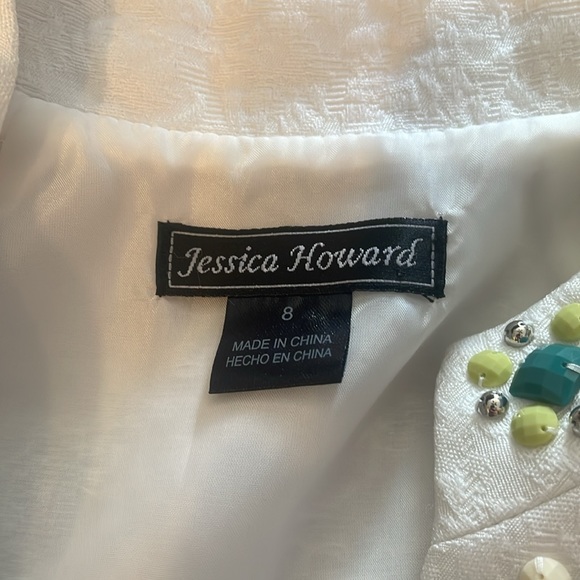 Jessica Howard gorgeous white dress with beaded detail - Picture 4 of 5